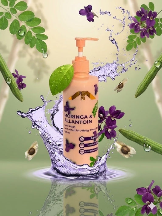Moringa & Allantoin Body Wash (500 ml) – Soothing & Hydrating Cleanser