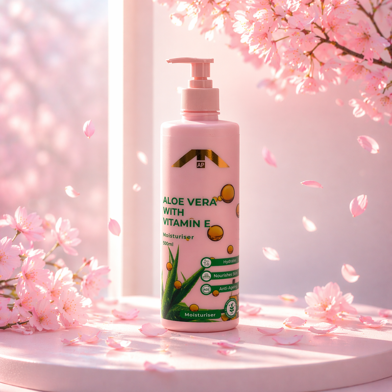 Aloe Vera & Vitamin E Moisturiser (500 ml) – Deep Hydration & Skin Barrier Care