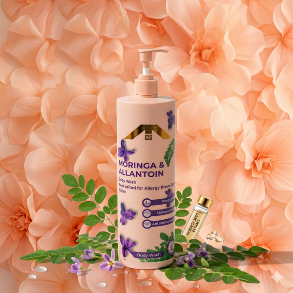 Moringa & Allantoin Body Wash (1 L) – Soothing & Hydrating Cleanser