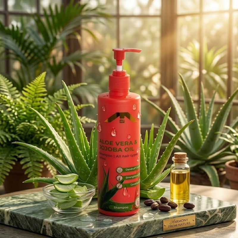 Aloe Vera & Jojoba Oil Shampoo (500 ml) – Nourishing & Strengthening Hair Cleanser