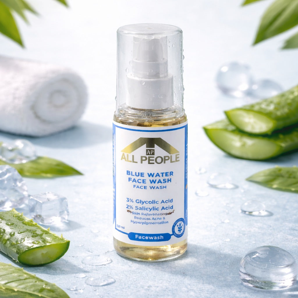 Blue Water Face Wash – Acne Control Cleanser with Glycolic & Salicylic Acid
