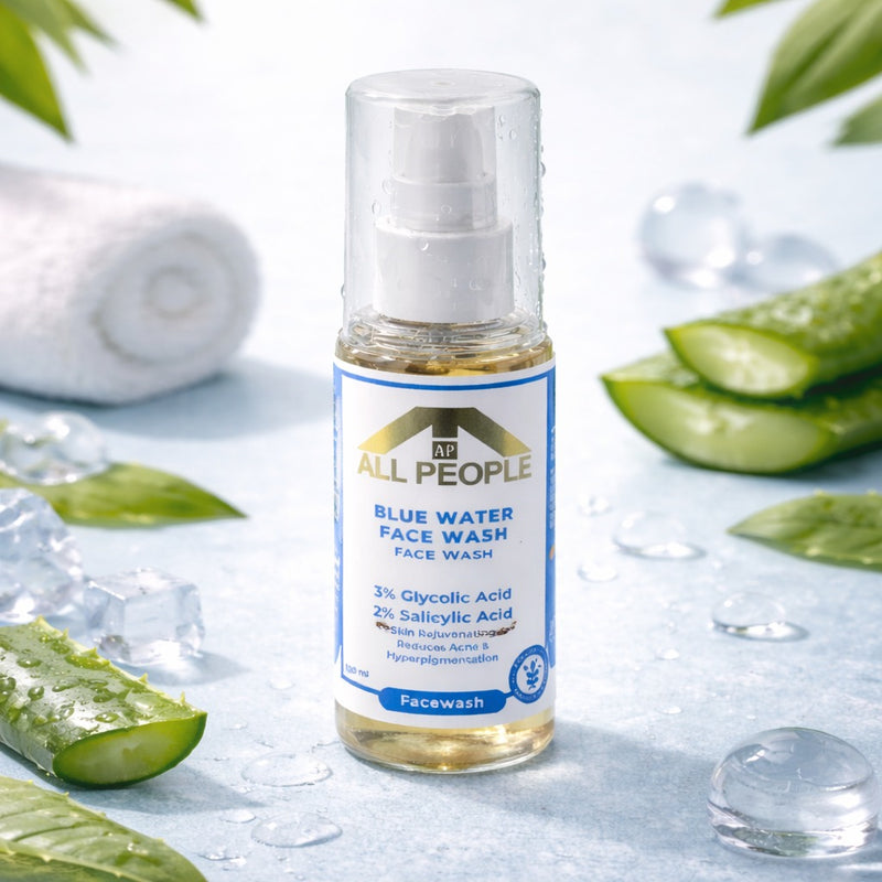 Blue Water Face Wash – Acne Control Cleanser with Glycolic & Salicylic Acid