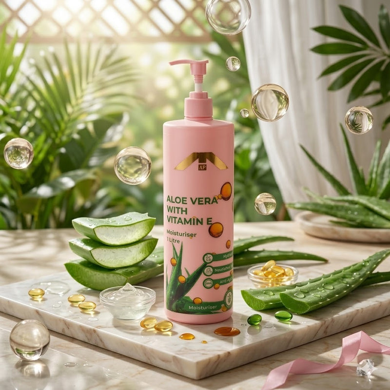 Aloe Vera & Vitamin E Moisturiser (1 L) – Deep Hydration & Skin Barrier Care