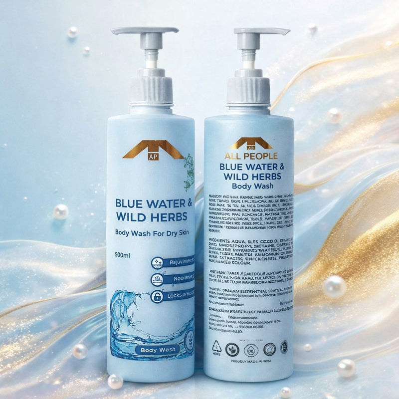 Blue Water & Wild Herb Body Wash (500 ml) – Refreshing Herbal Cleanser