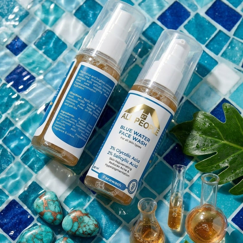Blue Water Face Wash – Acne Control Cleanser with Glycolic & Salicylic Acid