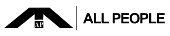 All People AP logo in black on a transparent background