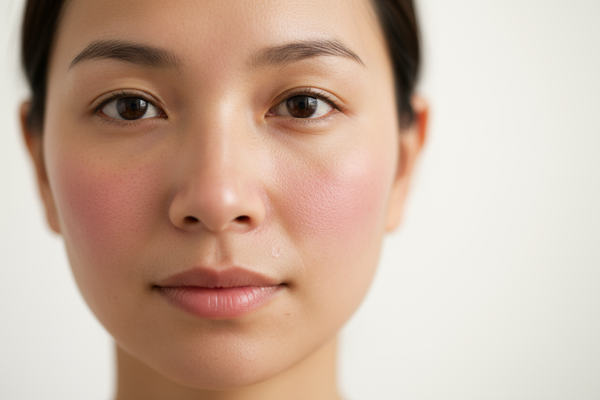 sensitive skin of human face